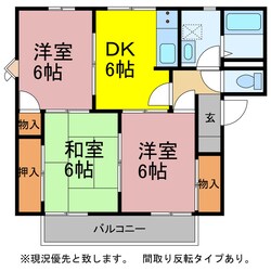 エバーグリーン三ツ相　Ａ.B棟の物件間取画像